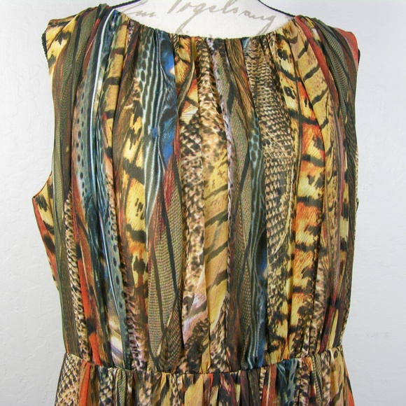 Animal Print Chiffon Dress - Picture 4 of 5